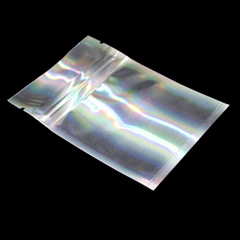 8.5x13cm Multi-color Aluminum Foil Zipper Food Resealable Packaging Bag Mylar Foil Self Seal Foil Reusable Food Packing Pouches